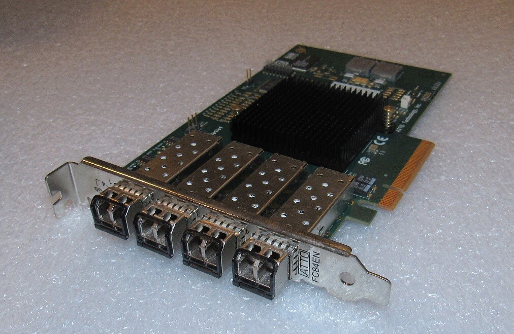 ATTO Technology FC84EN 4 Port 8GB Fibre Channel PCIe Card w/ SFP's