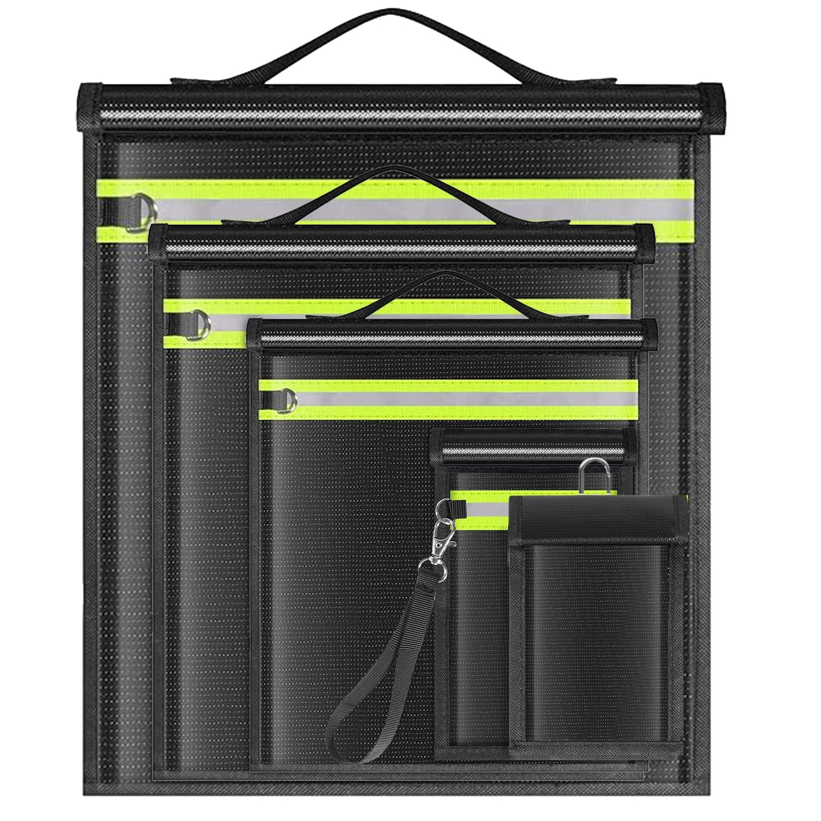 Large Faraday Bags 5 Pack-Faraday Box with EMP, RFID, FOB Signal Blocker