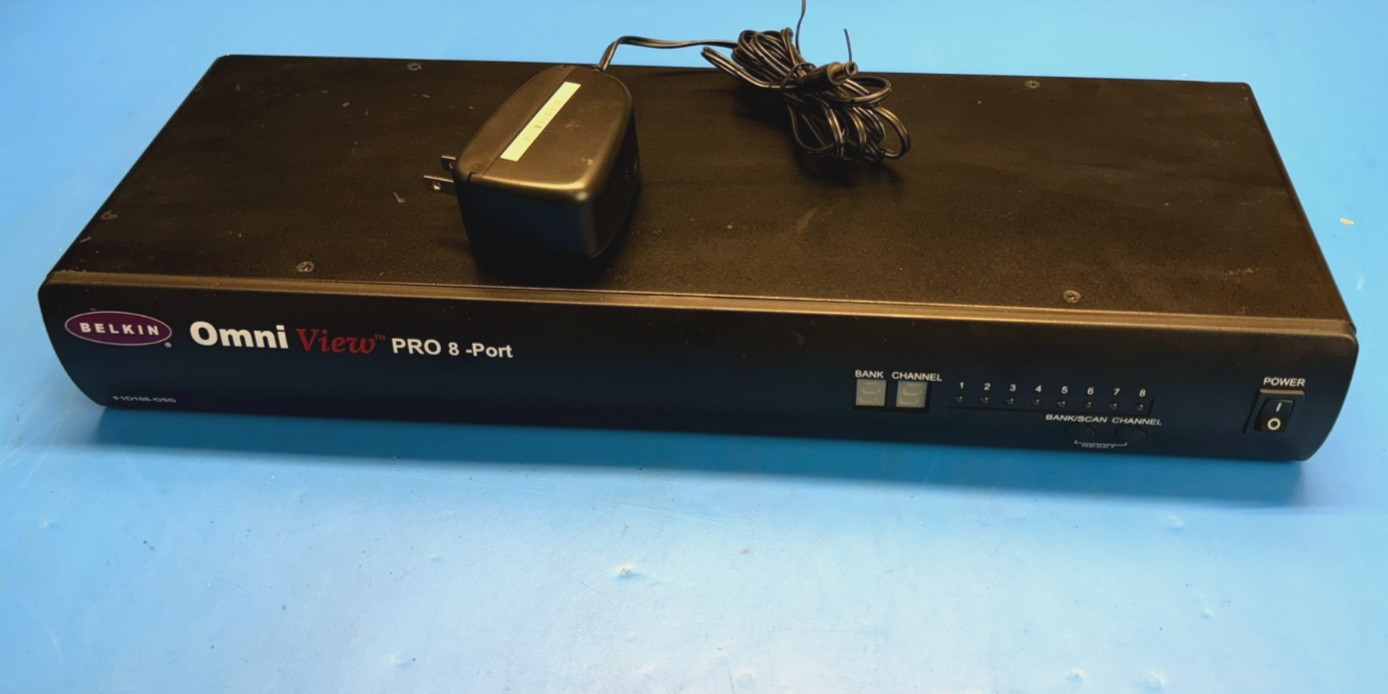 Belkin Omni View PRO 8-Port External KVM switch PS/2 Stackable F1D208-OSD