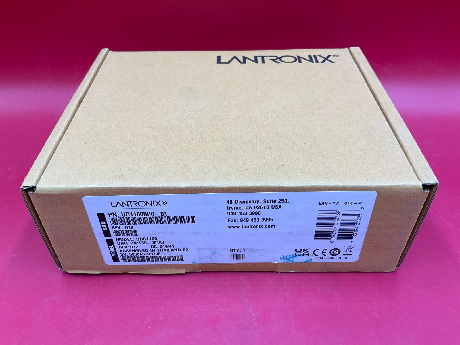 Lantronix 1 port Serial to IP Terminal Device Server UD11000P0-01 ✨❤️✨👀  NEW