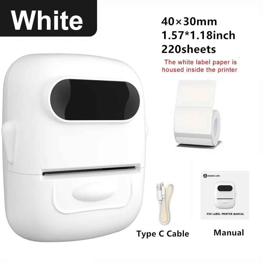Wireless Bluetooth Thermal Label Printer QR Barcode Maker DIY QR Code Tape Gift
