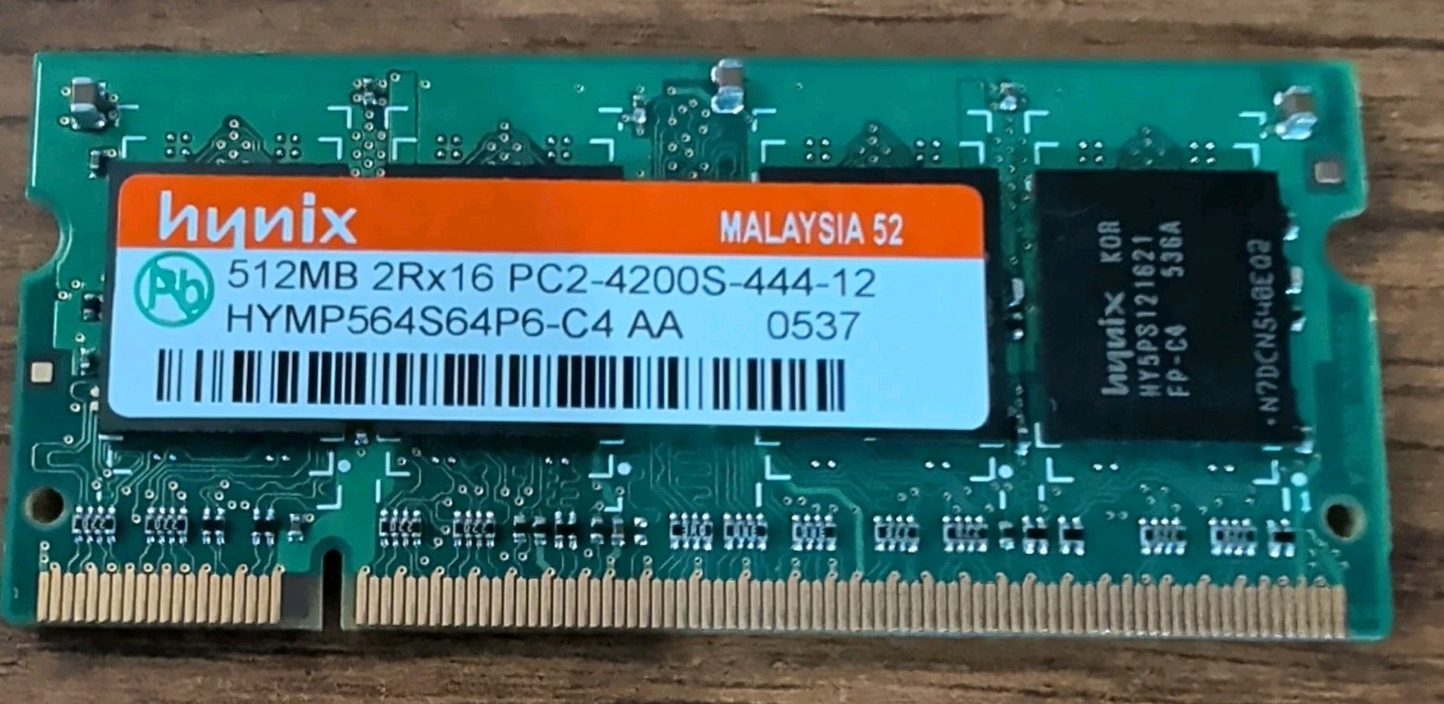Hynix Laptop Memory 512MB DDR2 PC2-4200S 533MHz 200 Pins - HYMP564S64P6-C4 AA
