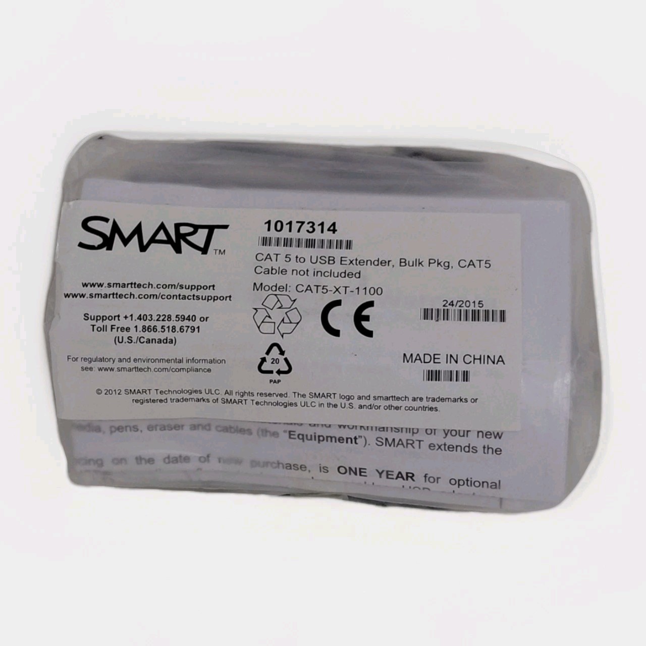 Smart Technologies CAT5-XT-1100 CAT 5 TO USB EXTENDER CAT5 CBL NEW