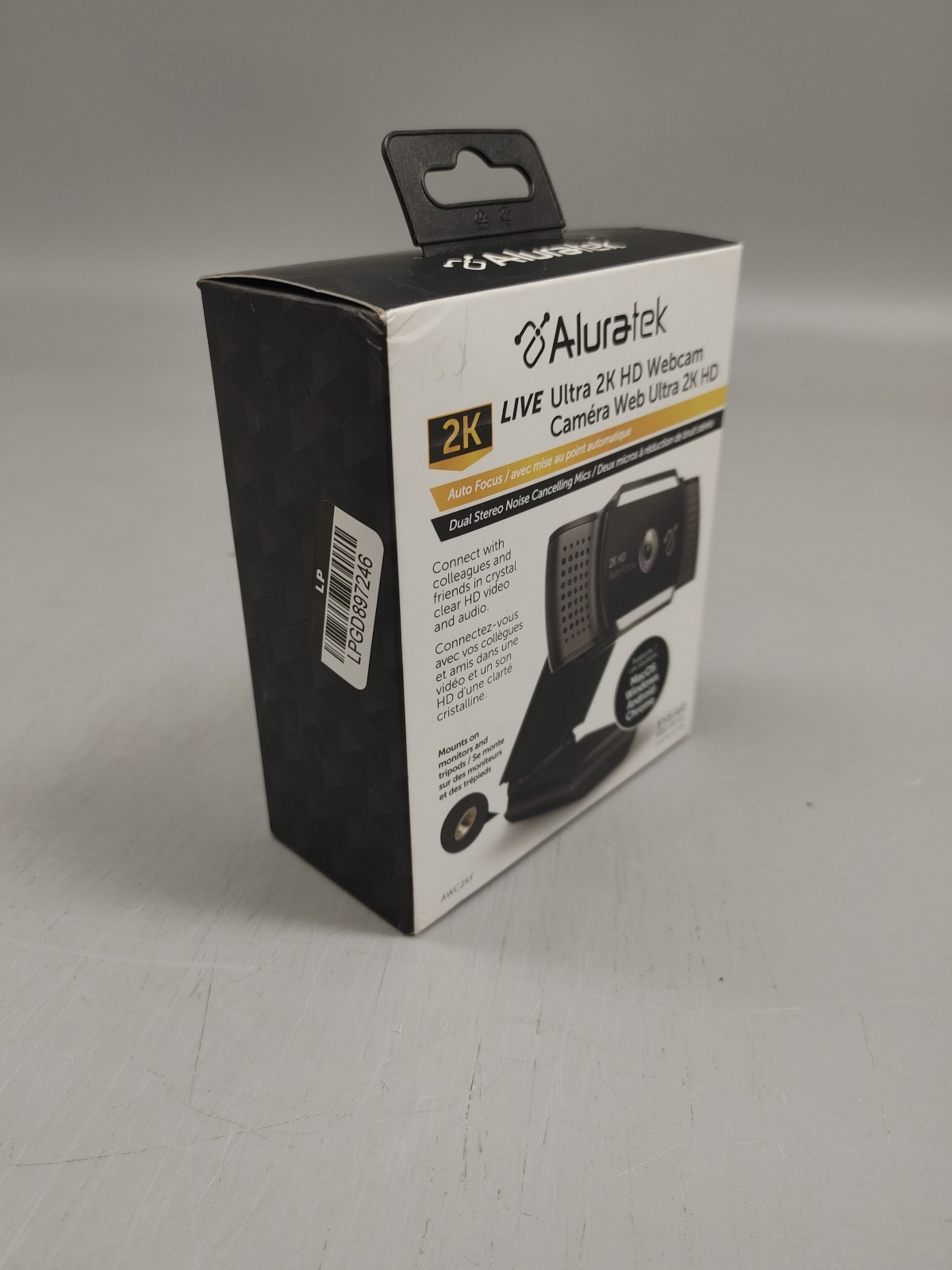 Aluratek - 1080 HD Webcam Camera with Microphone - Black - AWC2KF