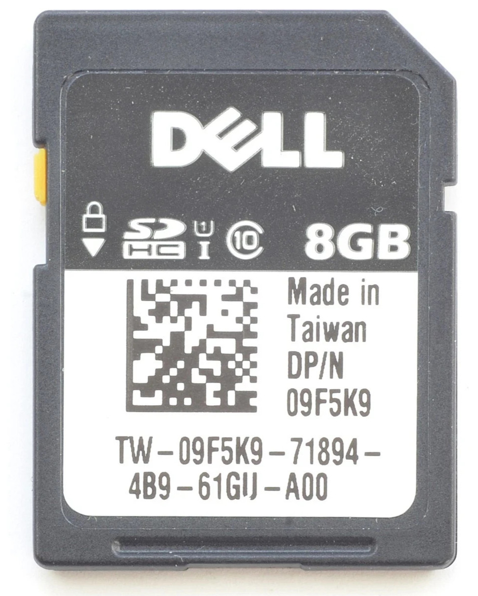 Dell 9F5K9 8GB iDRAC vFlash Class 10 SD Card Module 13 Gen Dell R630 R730 09F5K9