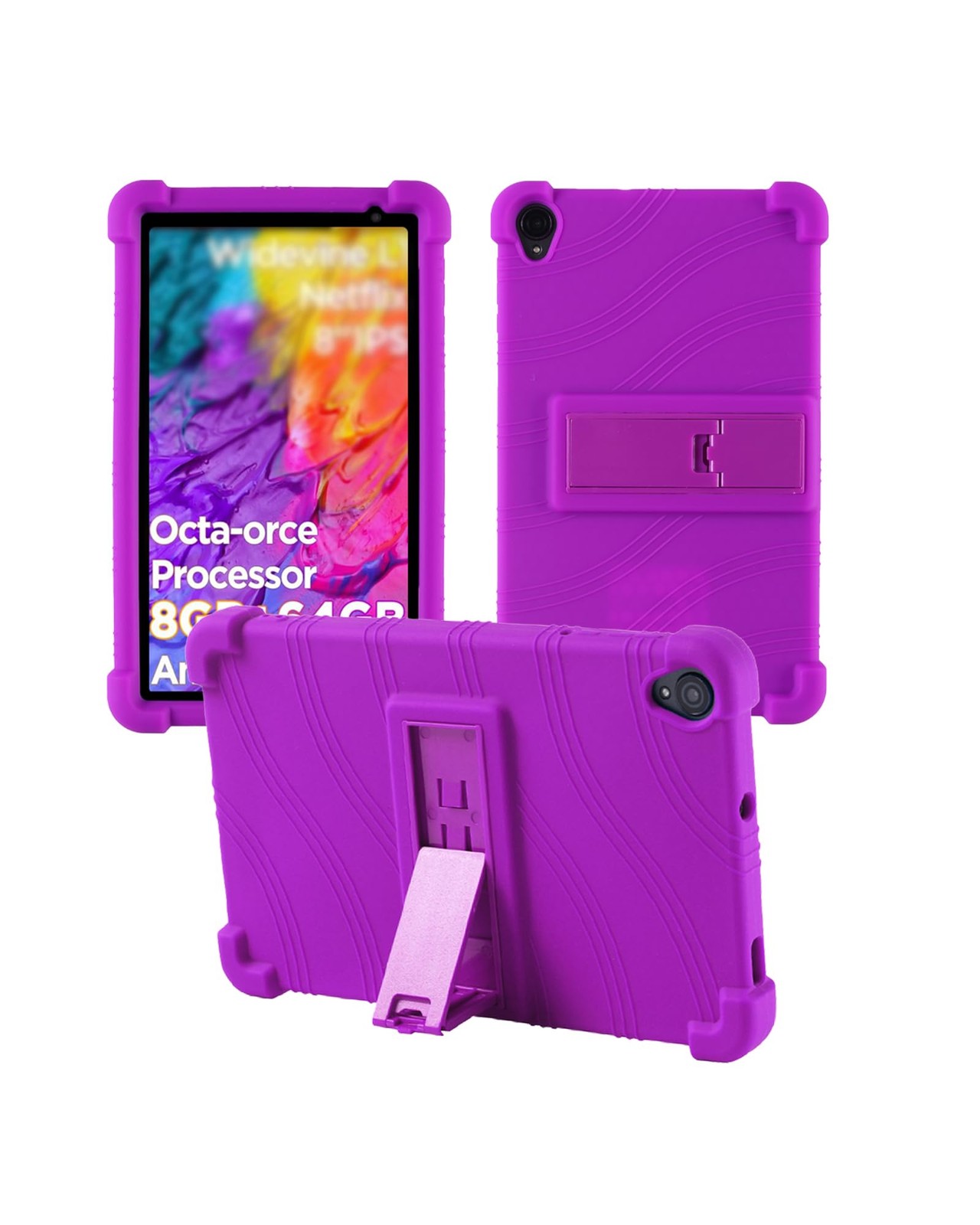 Case for Callsky-Tab Ctab 8 Android Tablet 8 Inch，WUNIAK Shock Proof Purple