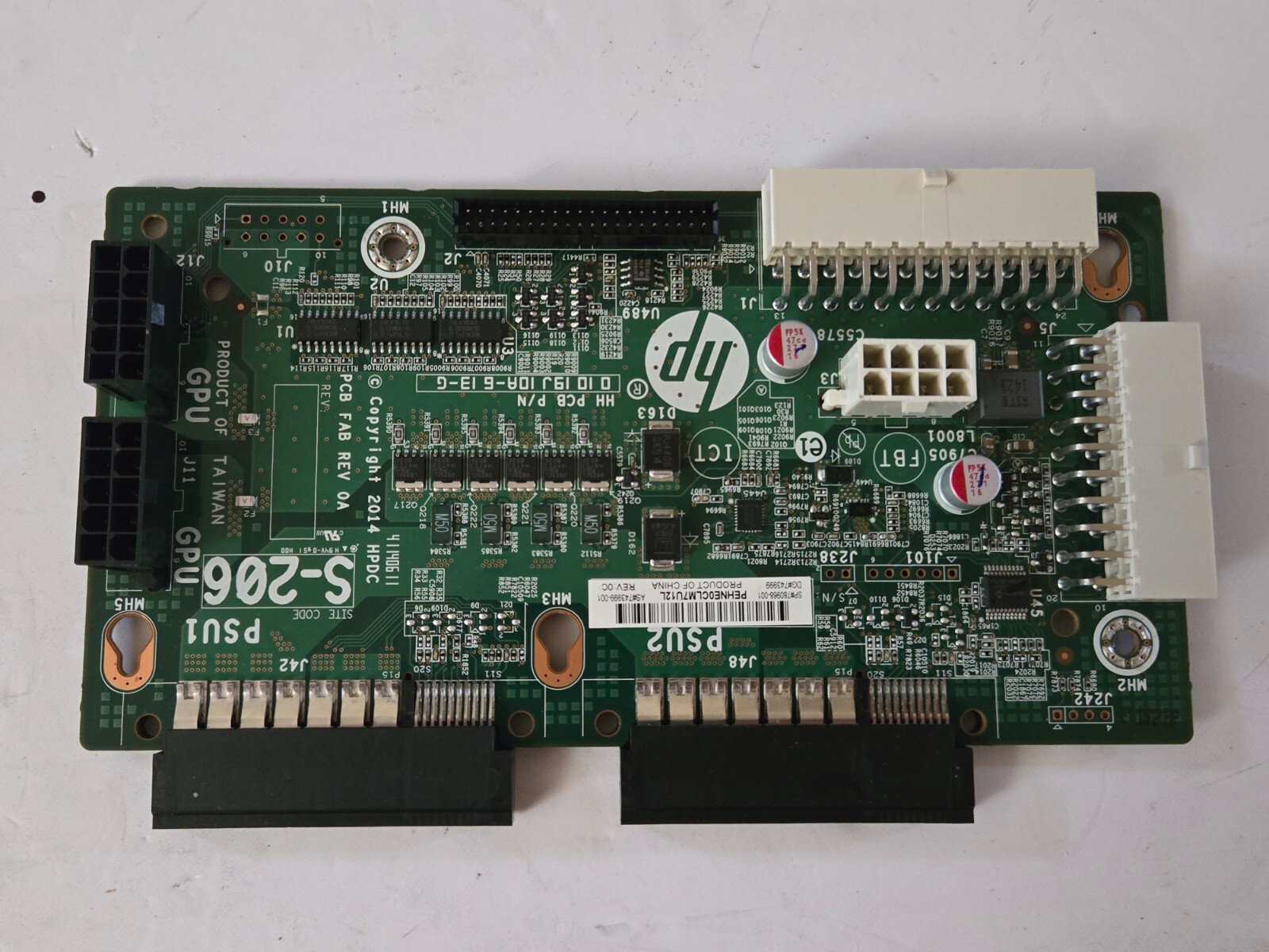 HP ProLiant ML350 Gen9 2-SLOT PSU Backplane Board 780968-001 743999-001