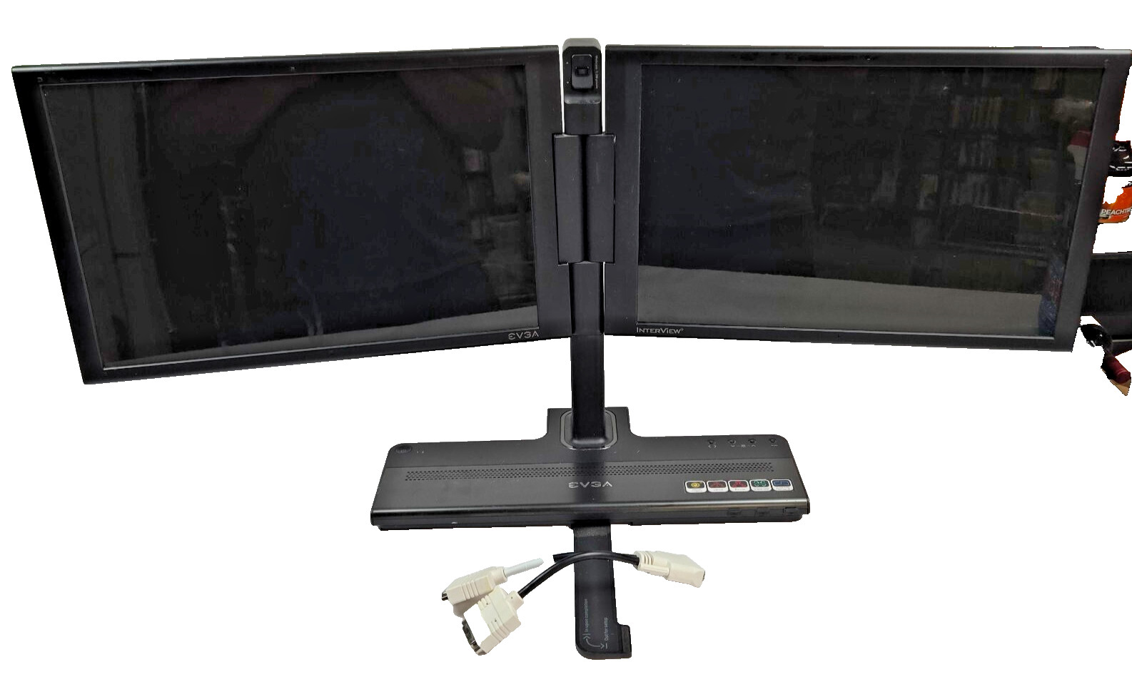 EVGA InterView 1700 17 inch Dual Monitor System - USB Hub Webcam 1440x900