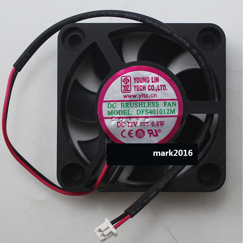 YOUNG LIN 4010  DC12V 0.8W DFS401012M 4cm fan 2pin