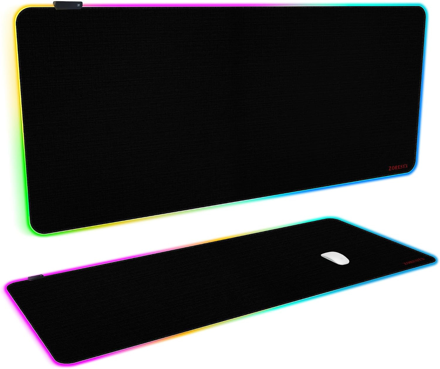 Large RGB Gaming Mouse Pad, 47.2X19.7 Inch Extended LED Mousepad with 9 Lighting