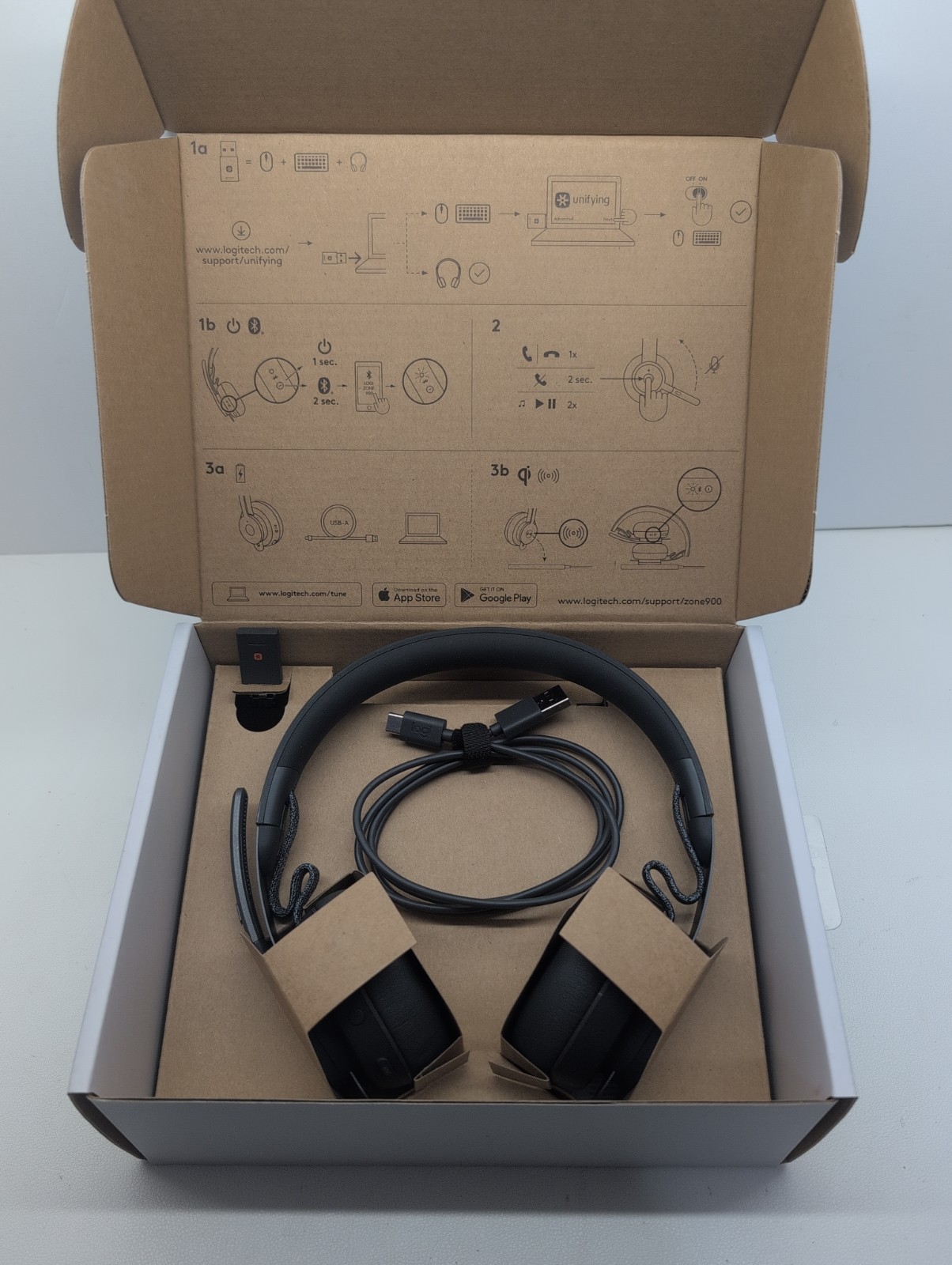 Logitech - Zone 900 Wireless Bluetooth Noise Canceling On-Ear - Graphite
