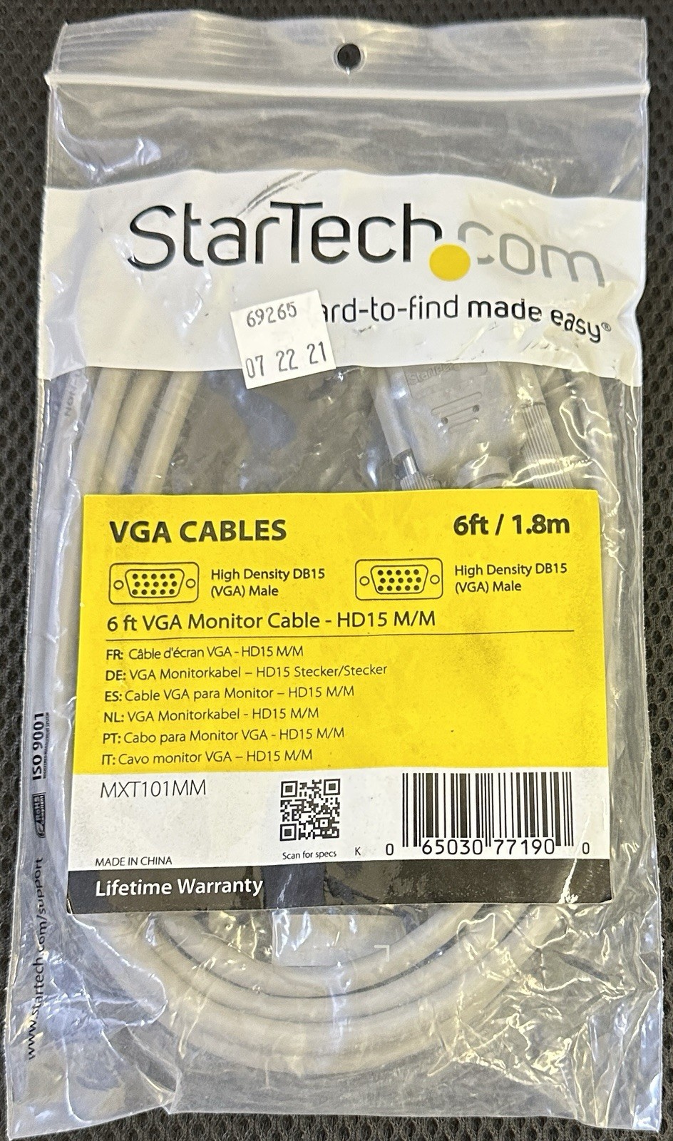 STARTECH.COM 6ft/1.8m VGA Cable HD MXT101MM