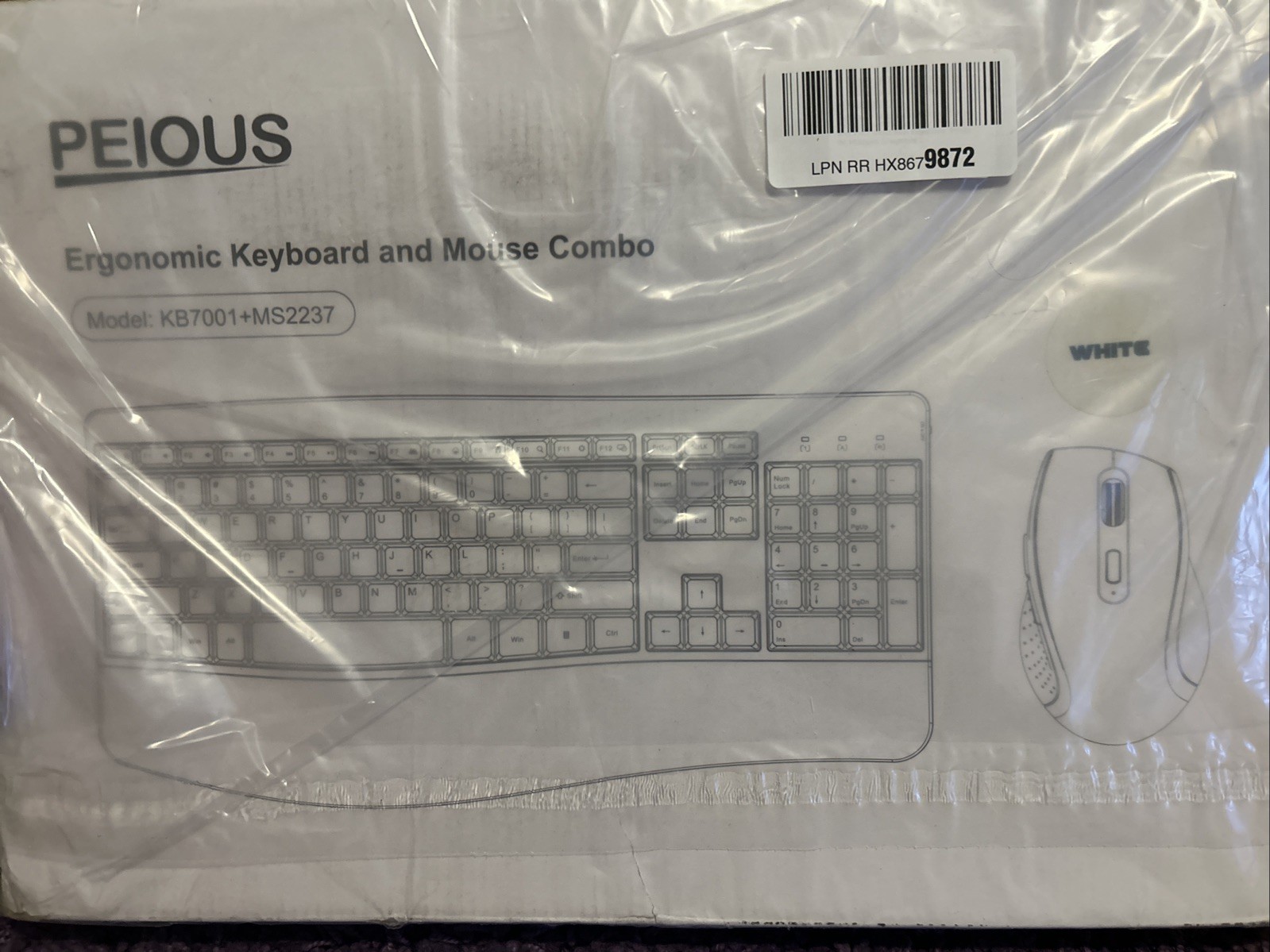 Peious Ergonomic Keyboard And Mouse Combo