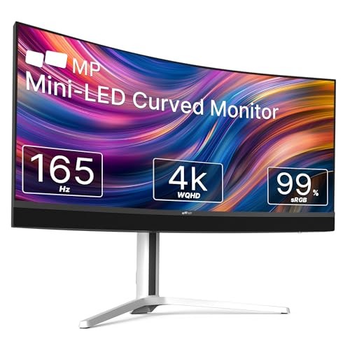 MP MOBILE PIXELS 34" LED CURVED GAMING MONITOR 119-1003P01 - BLACK/WHITE