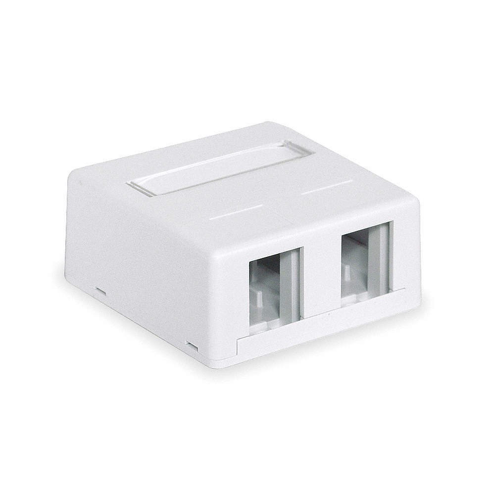 HUBBELL PREMISE WIRING HSB2W Surface Housing 2 Port 3XA64
