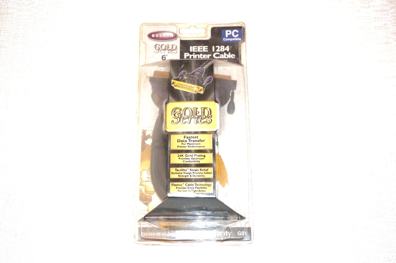 Belkin Gold Series IEEE 1284 A-B Printer Cable DB25M / CENT36M  6FT