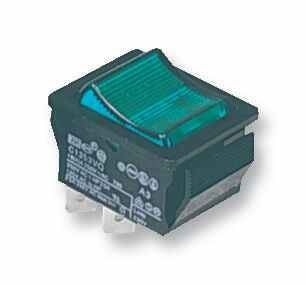 ARCOLECTRIC (BULGIN LIMITED) - Green Rocker Switch