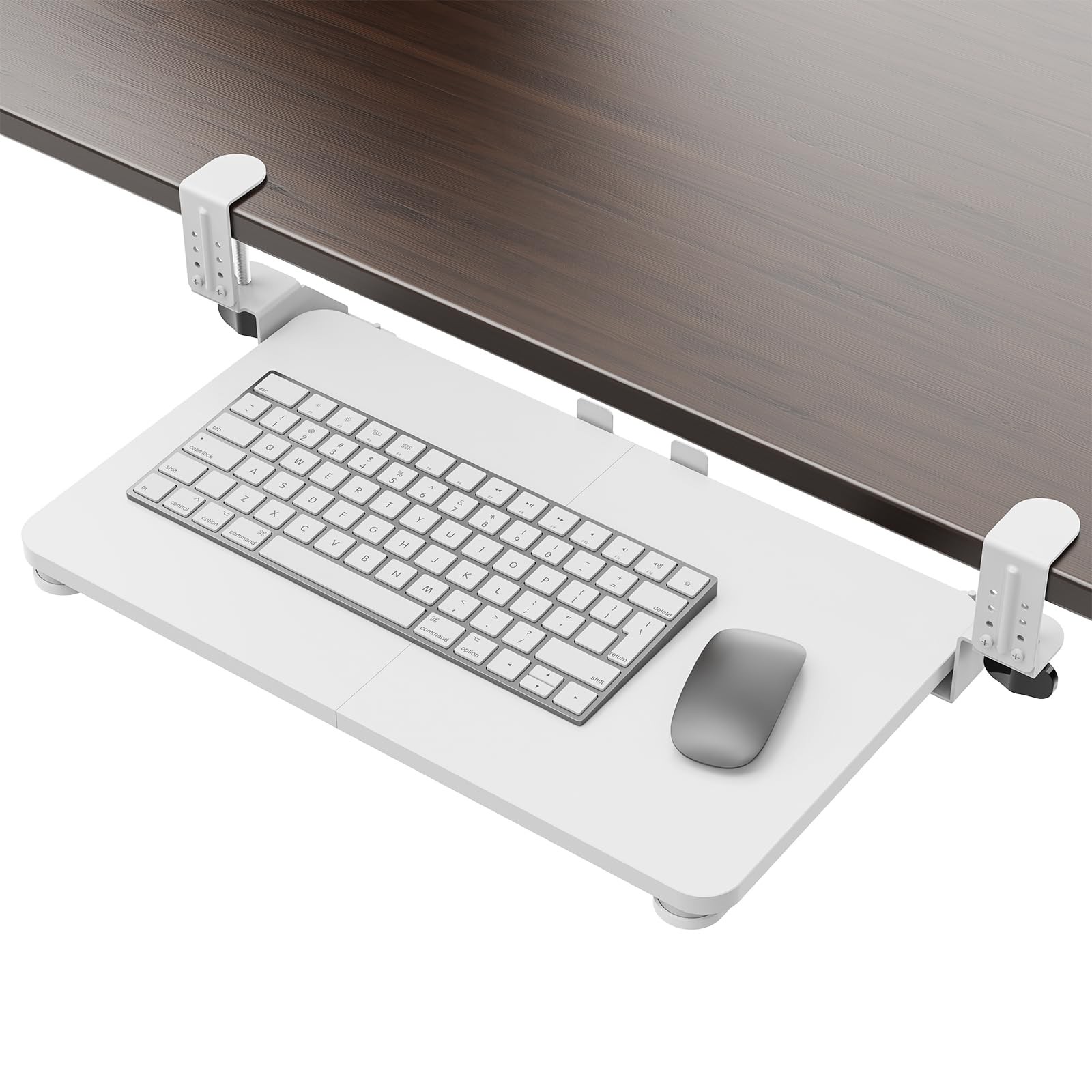 Small Keyboard Tray Under Desk Pull Out Keyboard & Mouse Tray