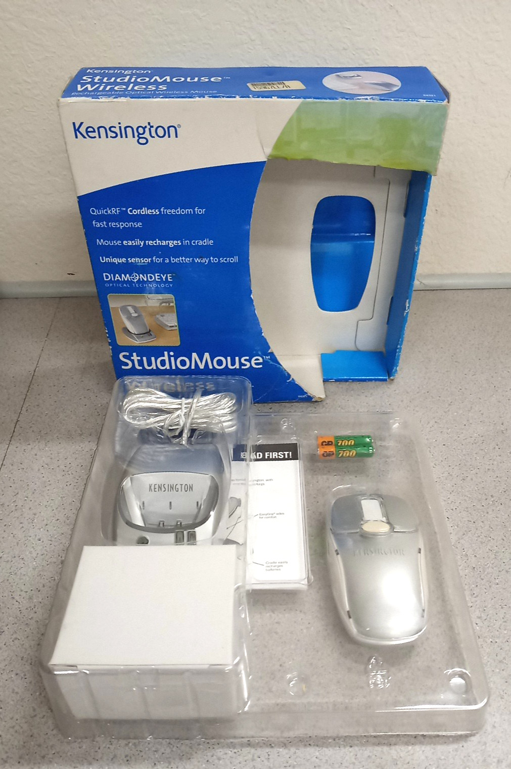 Kensington CDW StudioMouse Wireless Optical Model 64321 Silver NEW