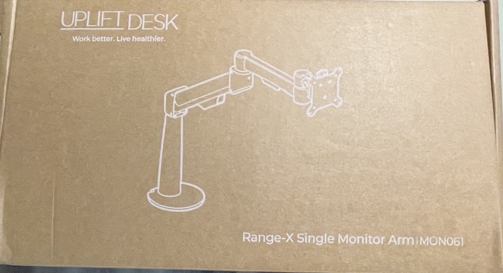 UPLIFT Desk Range X Single Monitor Arm Black MON061B