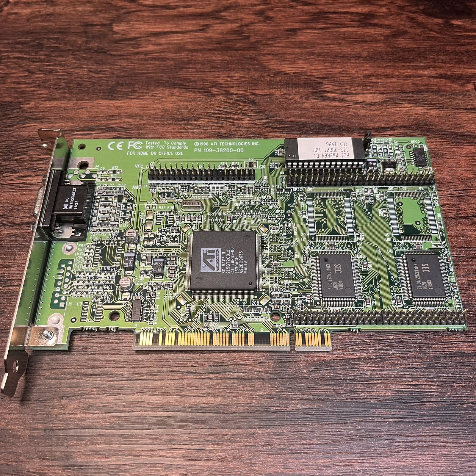 ATI PCI MACH64 GT 3D Rage II 2MB PCI VGA Video Card Great Condition