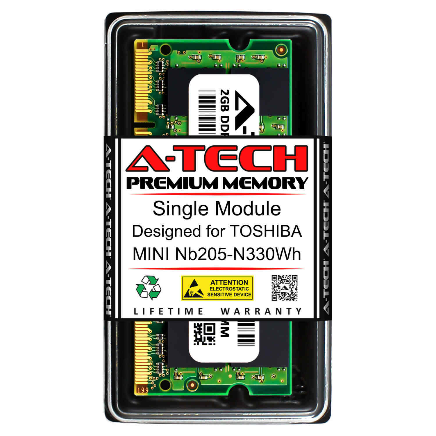 2GB PC2-5300 DDR2 667 MHz Memory RAM for TOSHIBA MINI NB205-N330WH