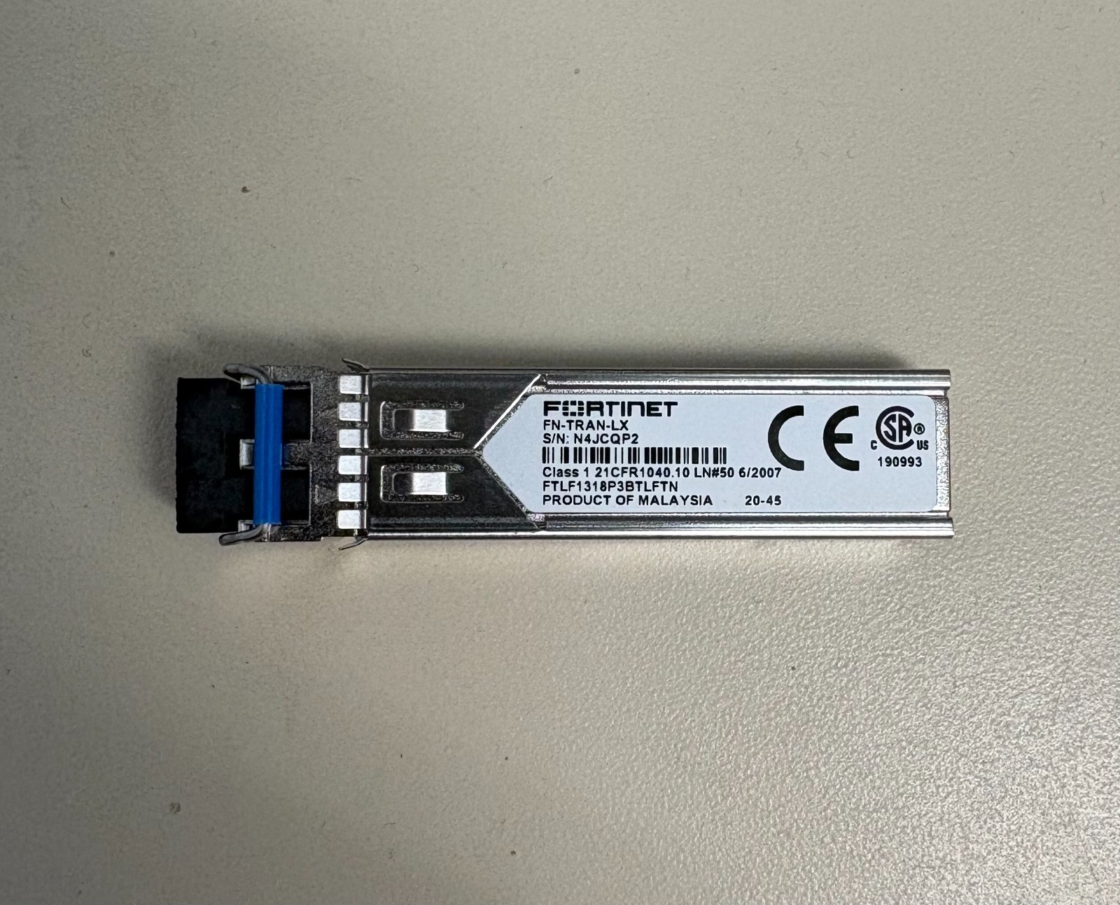 Fortinet FN-TRAN-LX  1GE SFP LX transceiver Module New