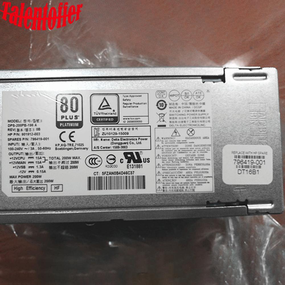 For ProDesk G2 SFF Power Supply DPS-200PB-196A 200W 901912-003 796419-001