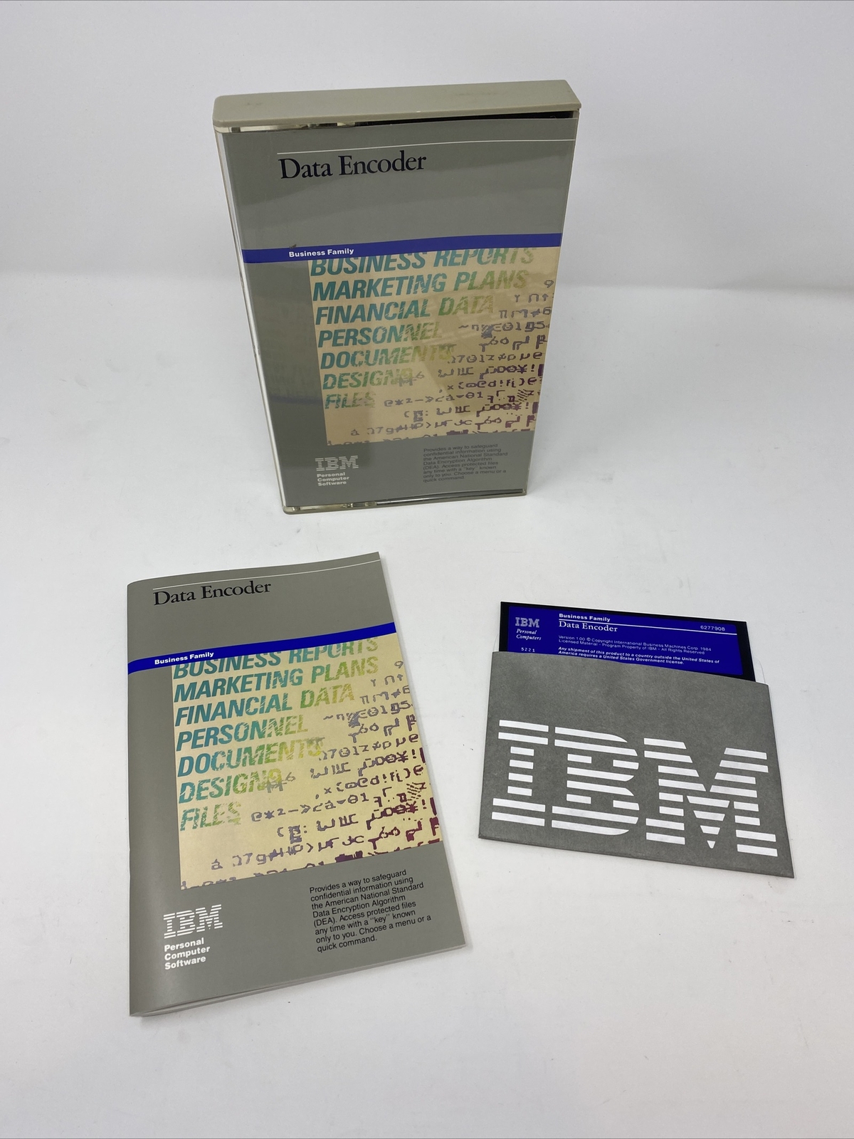 Data Encoder IBM Personal Computer Software Business Family 1984