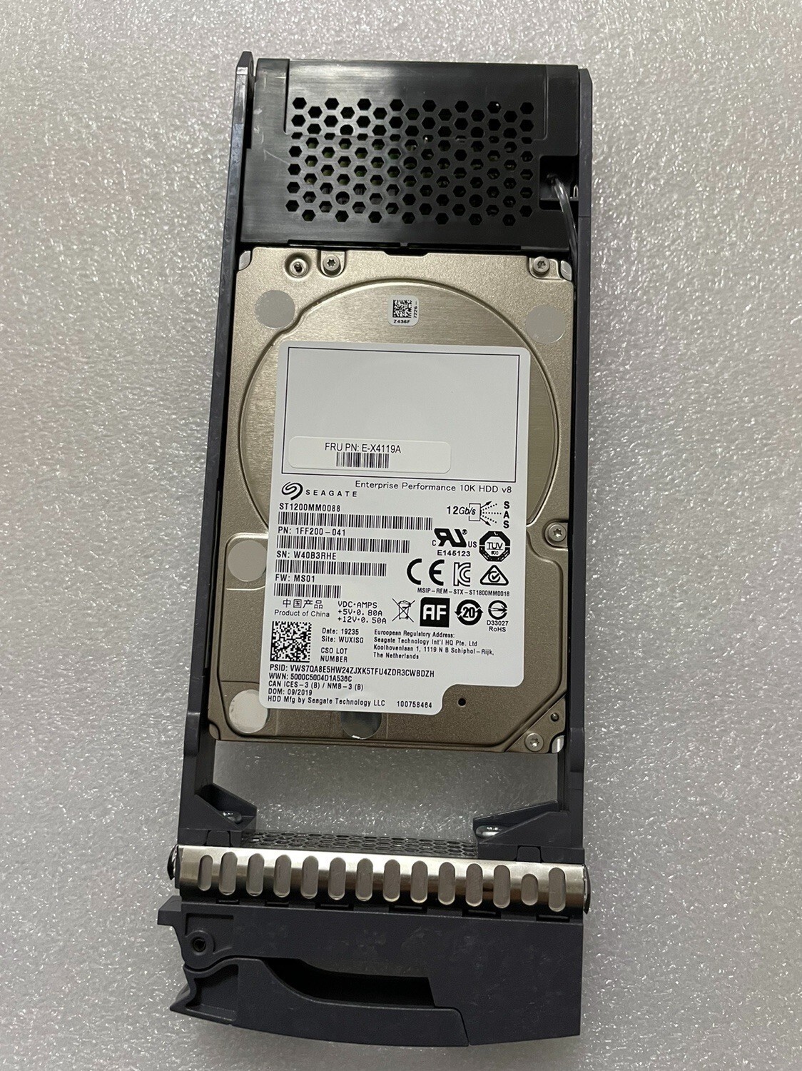 FIT FOR Netapp E-X4119A/ E-X4119B-R6 E2824 1.2T 12GB 2.5" SAS Hard Drive