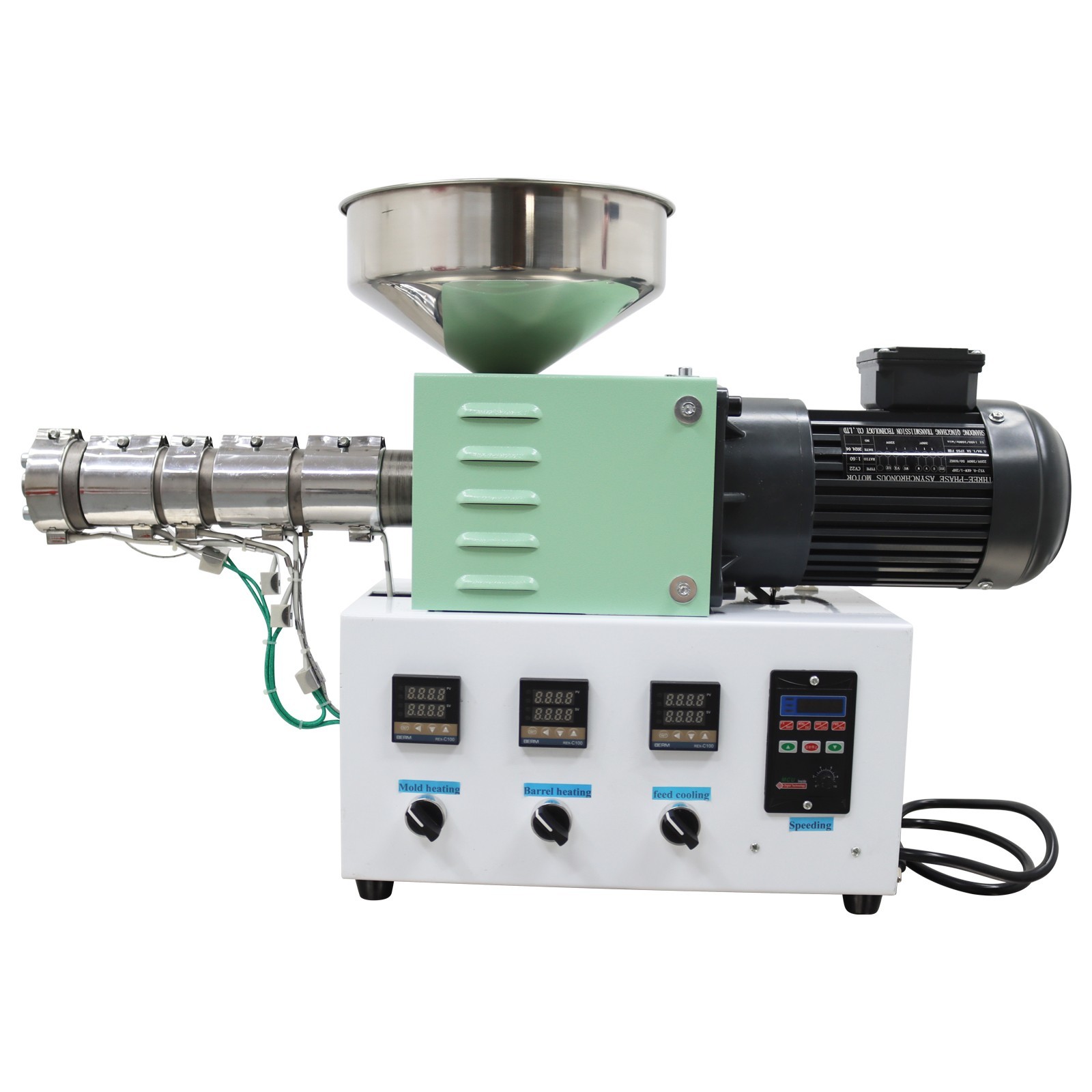 110V Single Screw Extruder Plastic Extrusion Processing Machine 13:1 LD