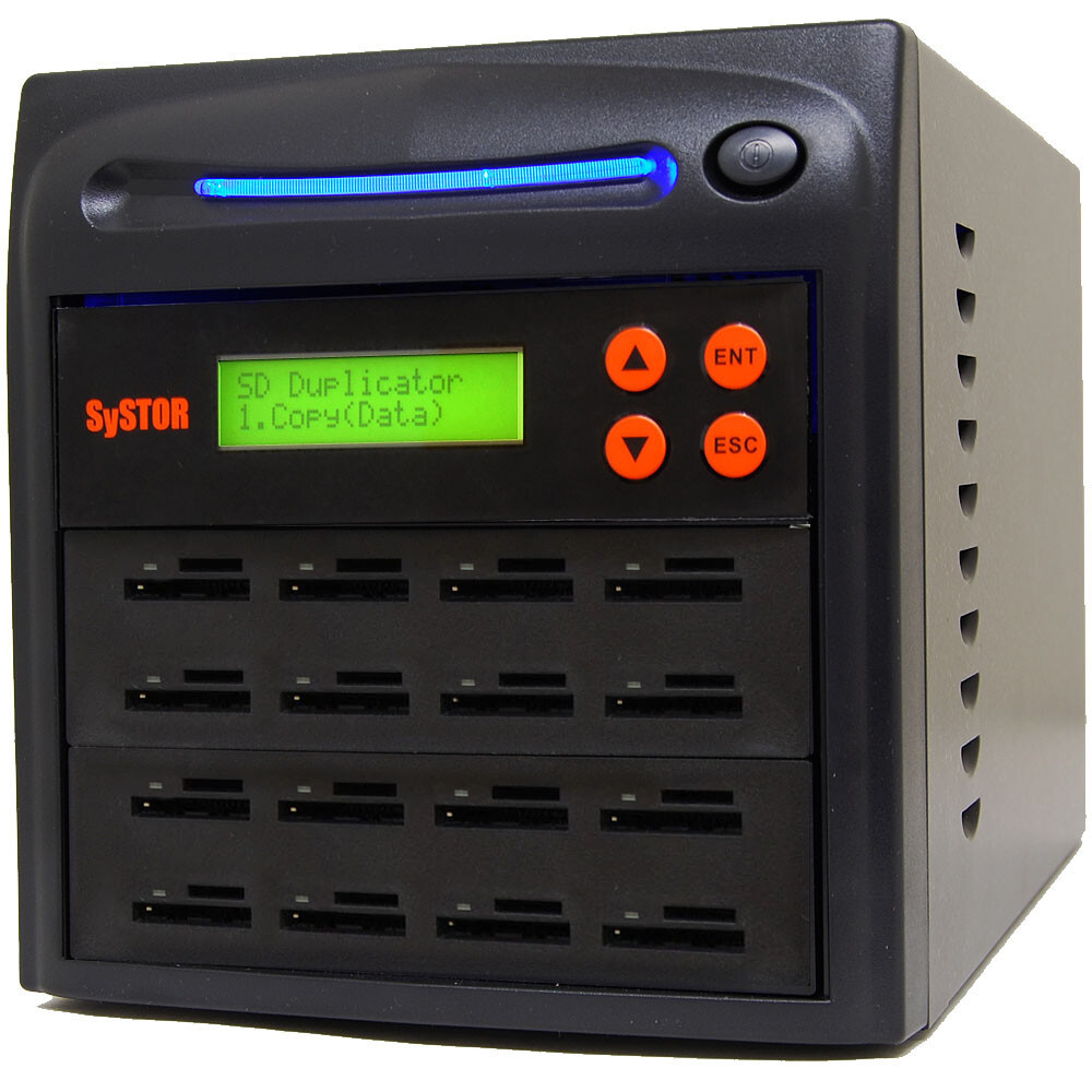 SySTOR 1-15 SD Card Duplicator Mini Micro SDHC SDXC Flash Sanitizer 2YR WARRANTY