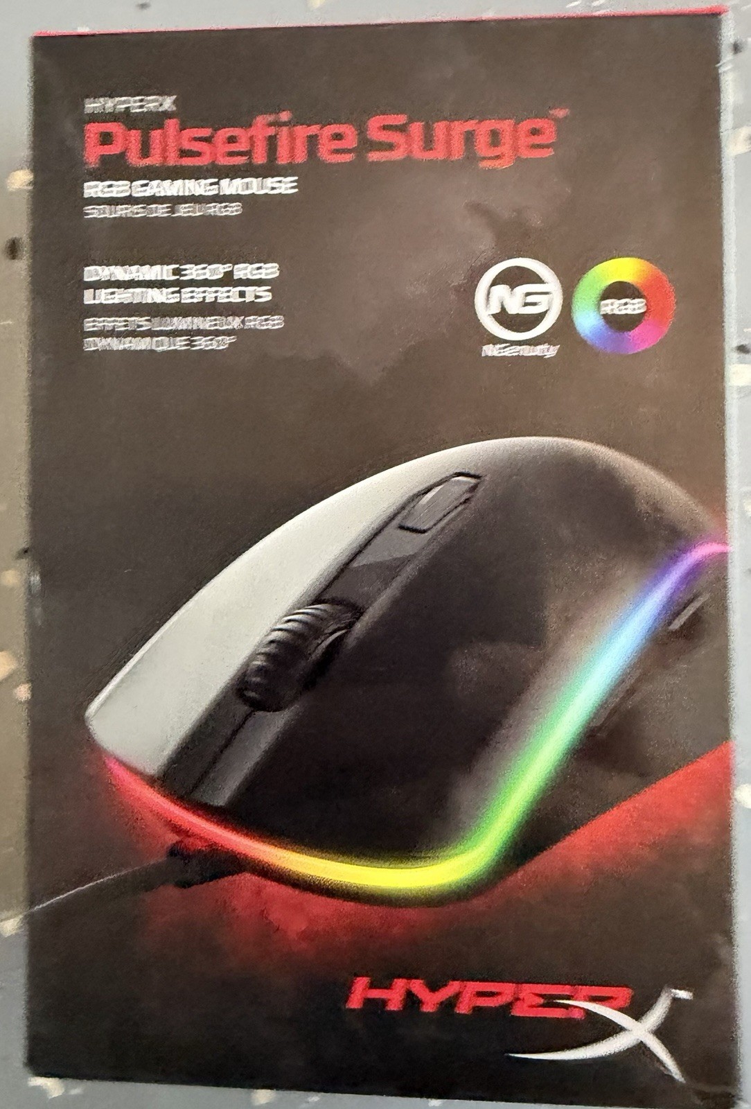 HyperX Pulsefire Surge - RGB Gaming Mouse-100 Gram-New Open Box