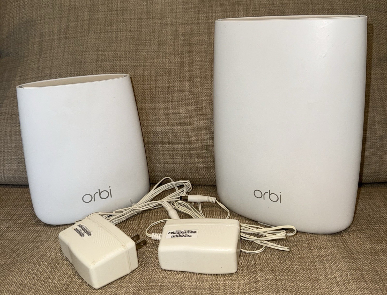TESTED Netgear ORBI SATELLITE RBS50 & RBS20 LOT + OEM AC Power Cables | WIFi