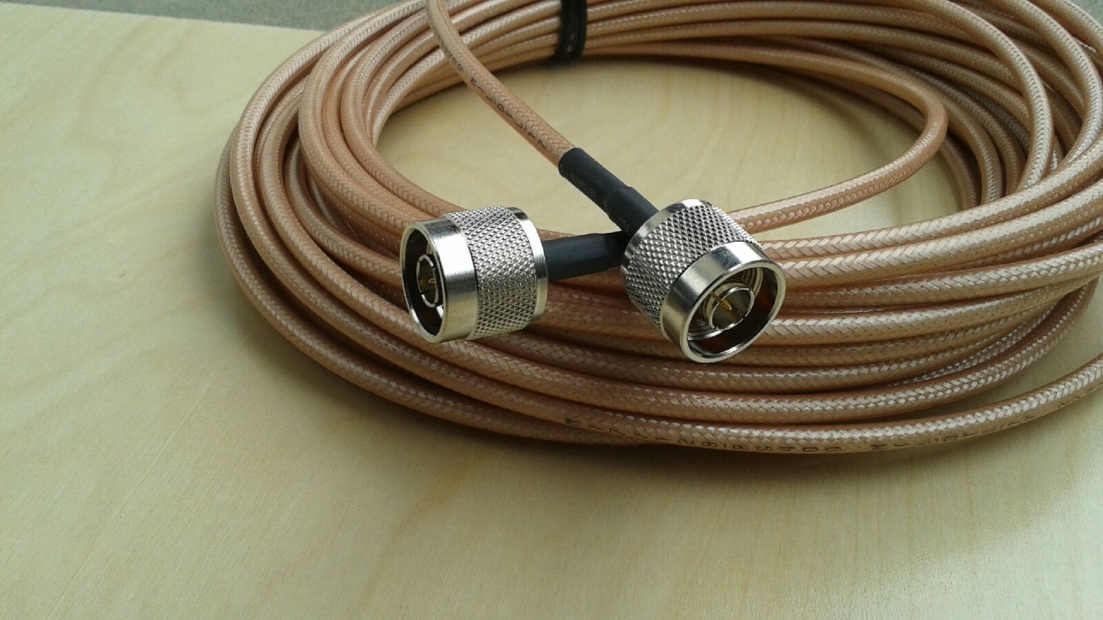 US MADE N Male TO N Male  MIL-RG-400 Double Shielded 50 Ohm coax cable  25 ft