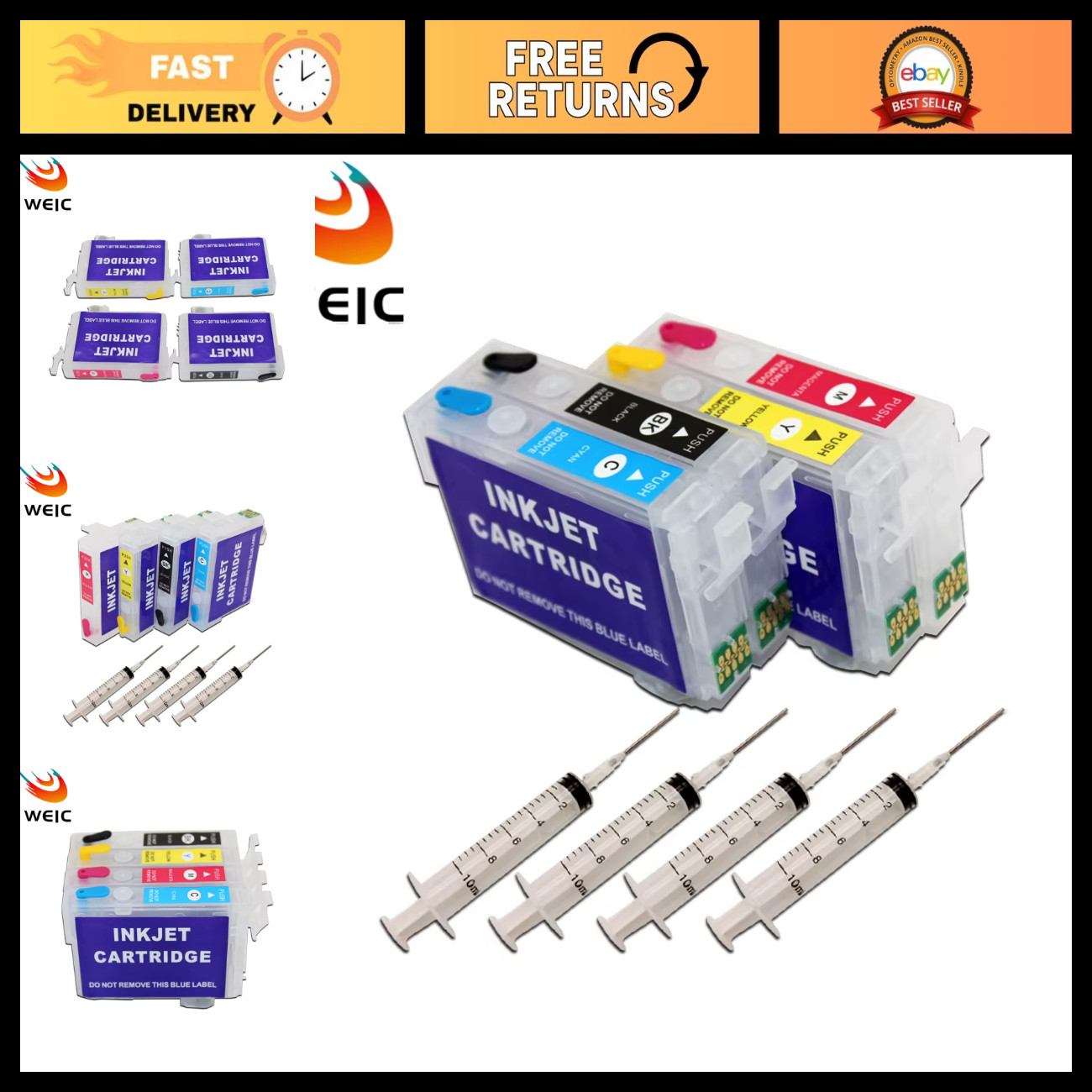18XL Refill Ink Cartridge Set 4PC for Epson XP Series Printers - High Yield, ARC