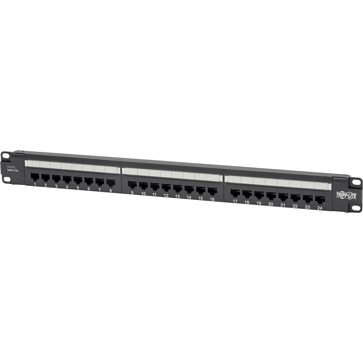 24 Port Cat6 Patch Panel Power Over Ethernet Rack Mount 1U Network Organizer