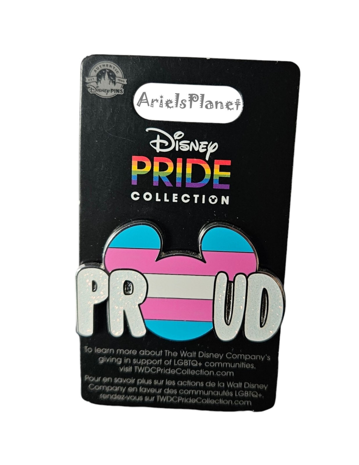 Disney Parks Pride Collection Mickey Ear Icon Pin - Blue & Pink