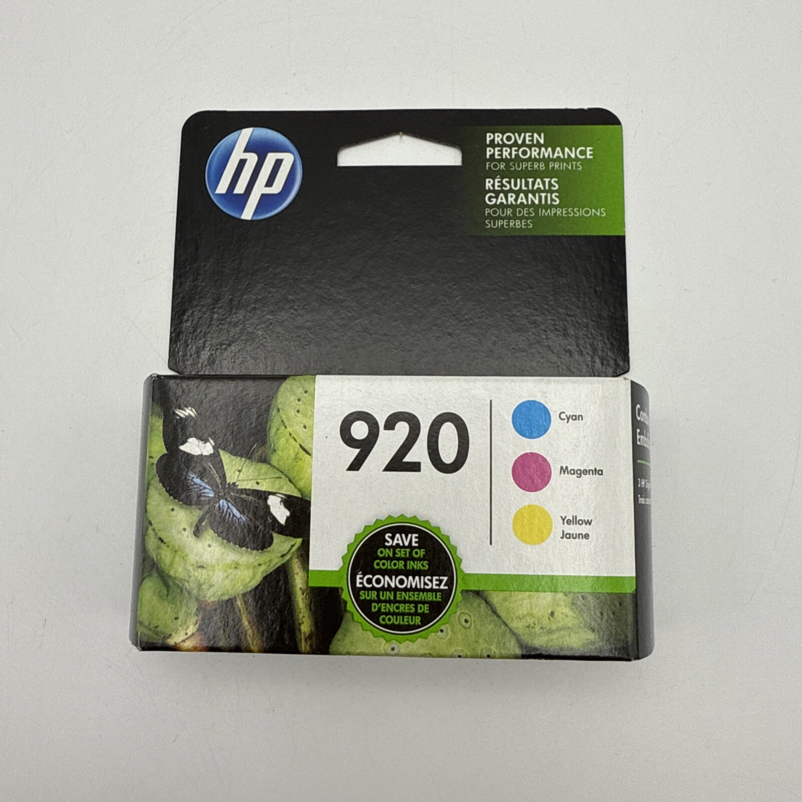 HP 920 Tri-Color Ink Cartridges Genuine OEM - Expired 08/2019