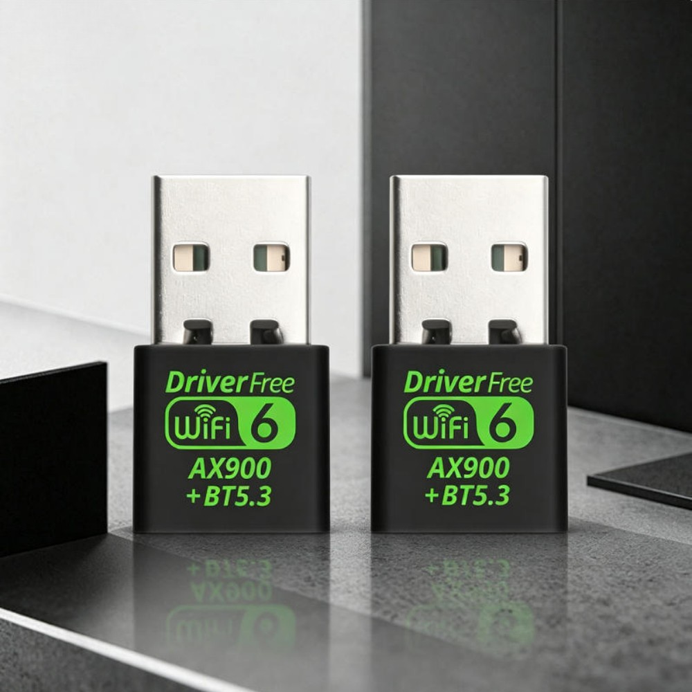 2pcs WIFI 6 Mini USB Bluetooth Adapter Dongle Dual Band for Windows PC 11/10