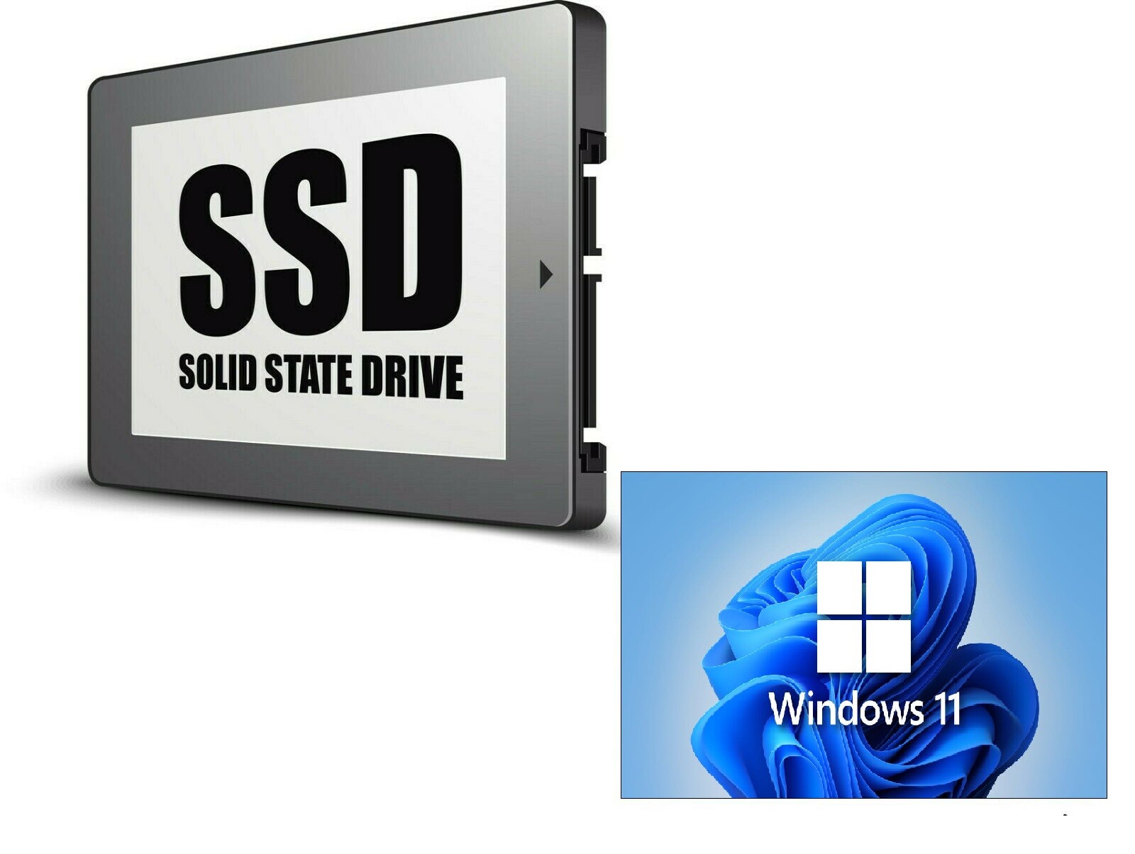 1TB SSD 2.5" SATA Hard Drive Laptop, Desktop with Windows 11 Installed