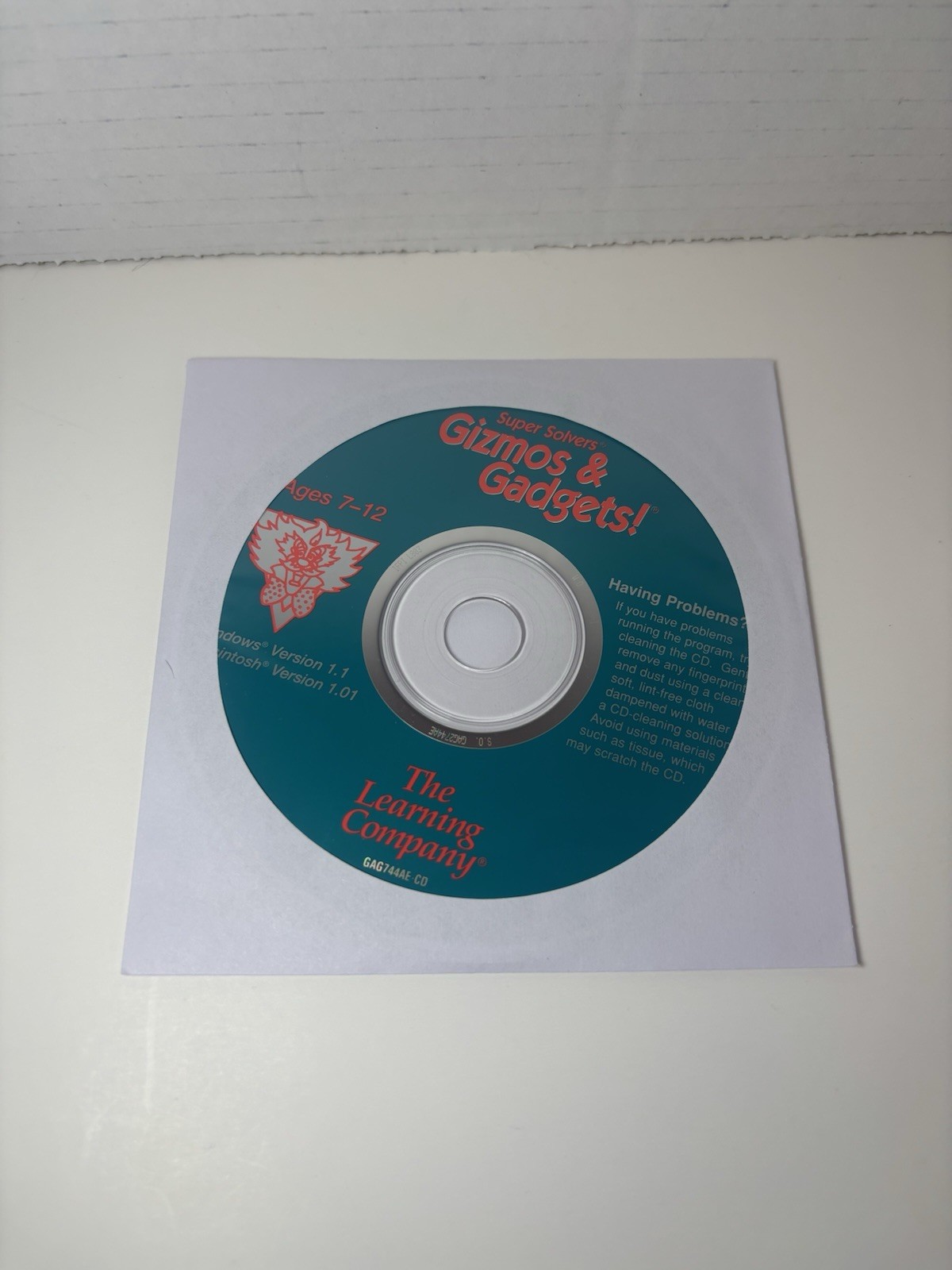 Vtg 1995 SUPER SOLVERS: GIZMOS & GADGETS PC CD-ROM Windows & Mac - Disc Only