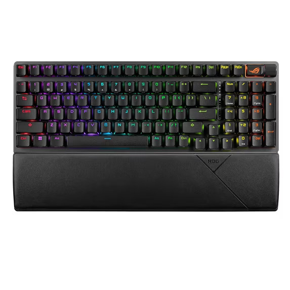 ASUS ROG Strix Scope II 96 Wireless Gaming Keyboard, ROG NX Snow, Black