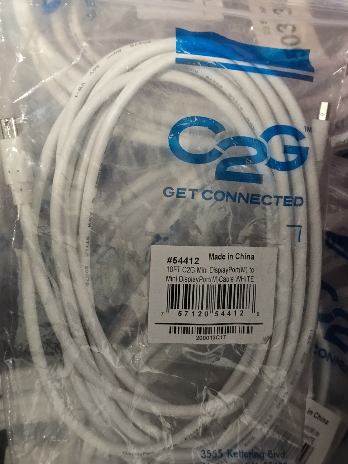 10ft (3m) Mini DisplayPort™ Cable 4K 30Hz -White-C2G