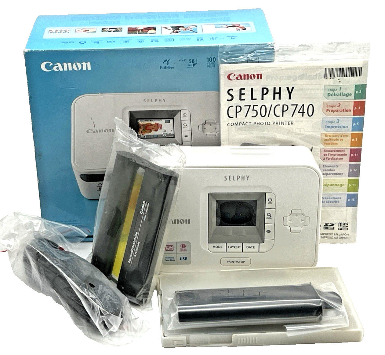 CANON SELPHY CP510 COMPACT THERMAL PHOTO PRINTER OPEN BOX EX (b)