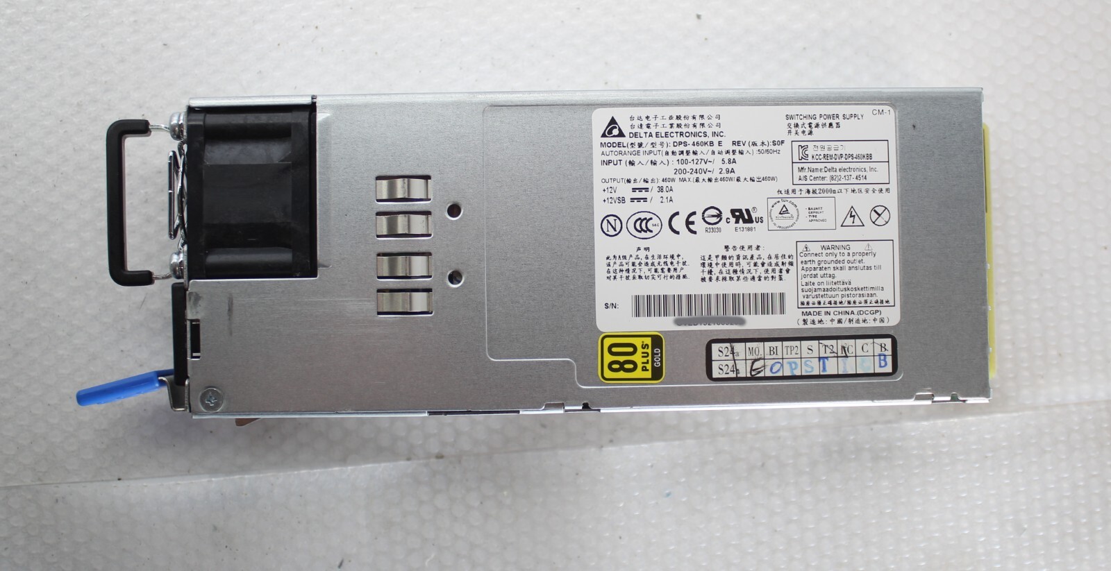 Delta Electronics DPS-460KB E  460W Switching Power Supply 460W Rev S0F