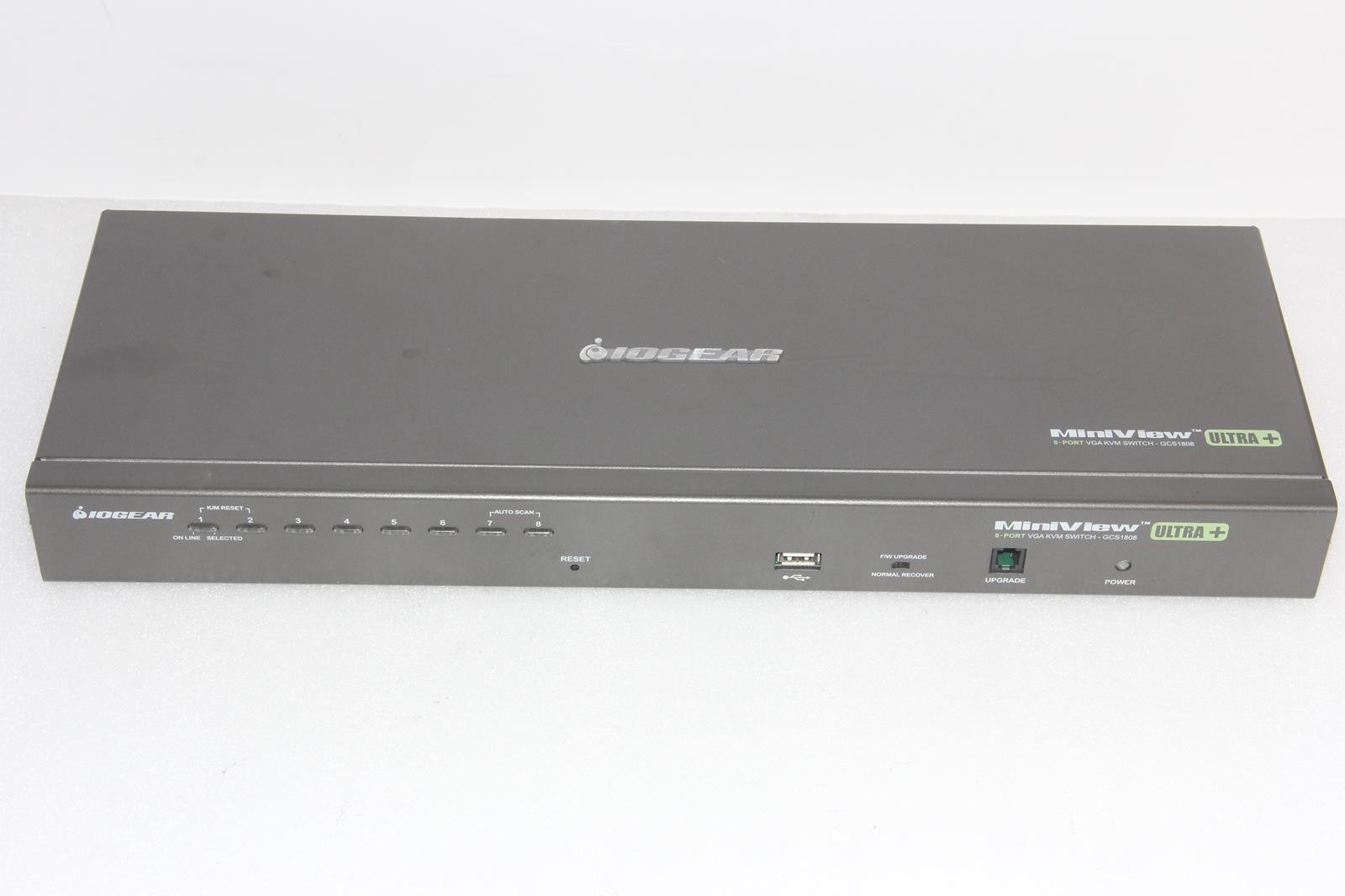 IOGEAR GCS1808 MiniView Ultra+ 8-Port VGA KVM Switch No AC Adaptor