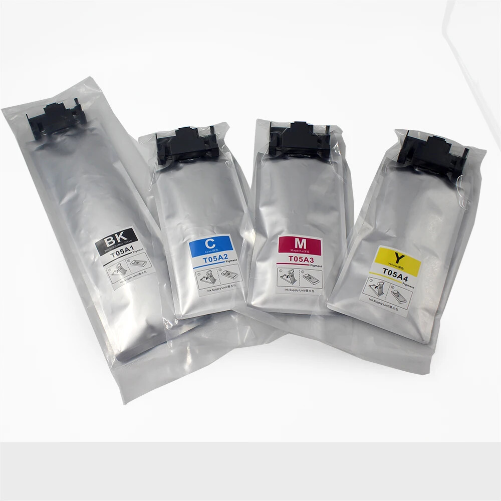 Pigment Ink T05A1-T05A4 Replacement Ink Bags Fit Epson WF-C879R C878R