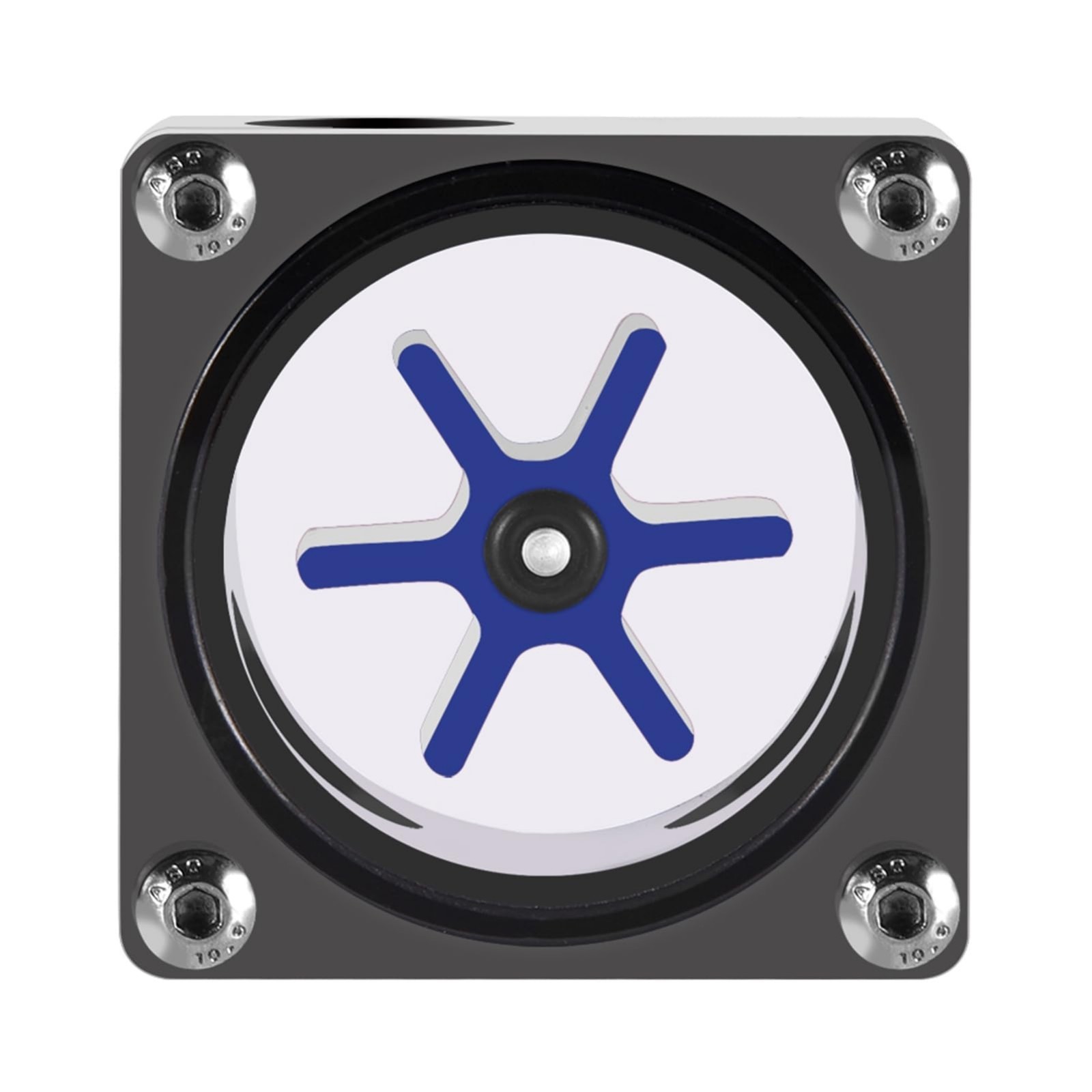 PC Water Cooling Flow Meter Indicator - G1/4 Threaded, 6 Impeller, 3-Way Design