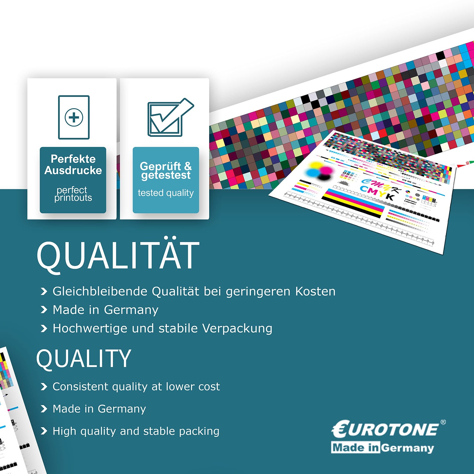 Eurotone 10x Ink Cartridge Compatible with Canon PGI580 Multi-Color